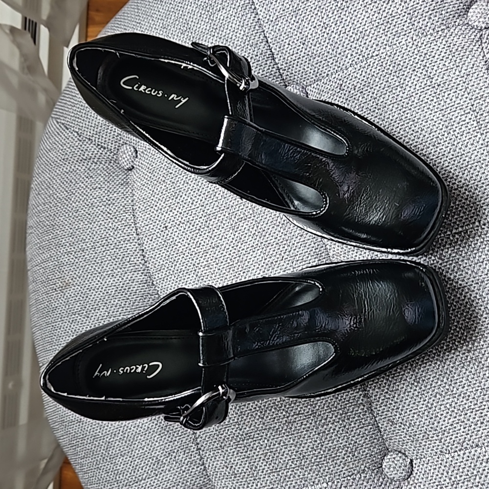 Sam Edelman Black T-Strap Mary Jane Loafers